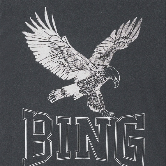 Anine Bing Lili T-shirt Retro Eagle, Washed Black
